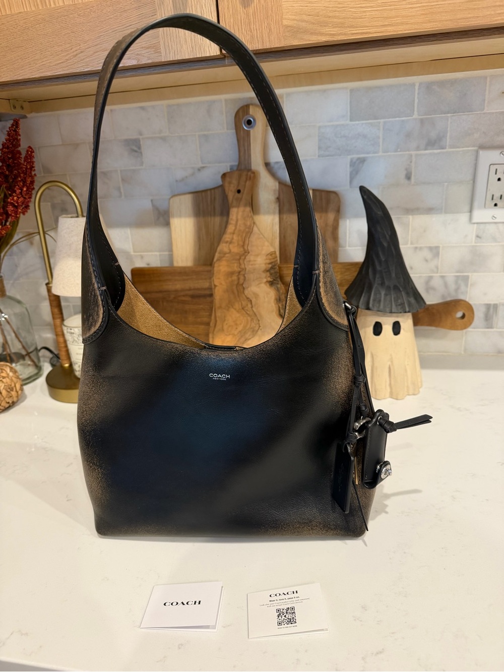 Coach Black Loved Leather Brooklyn 28